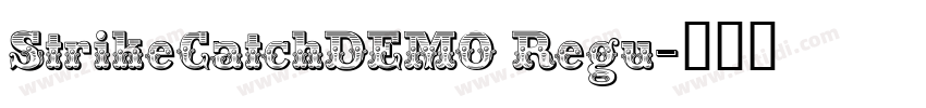 StrikeCatchDEMO Regu字体转换